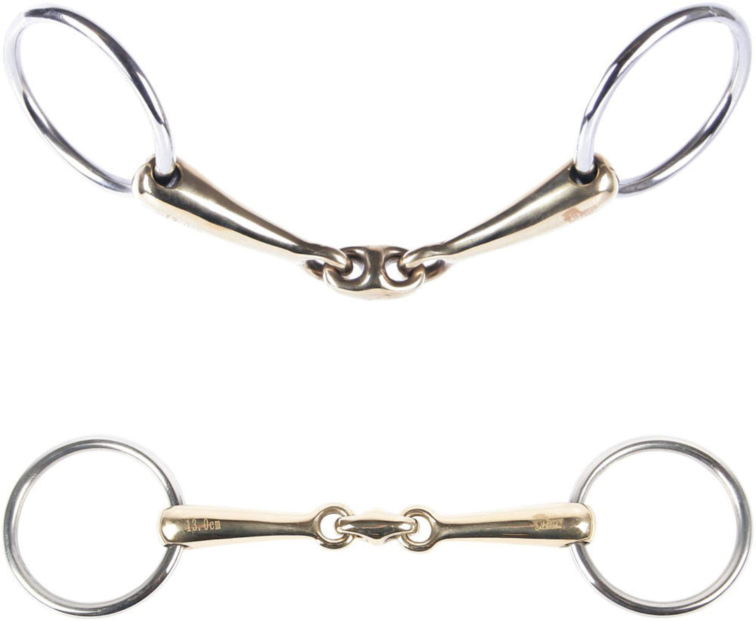 Harry´s Horse Unterlegtrense O-Link Gold Messing 16mm, Grösse:15.0, L