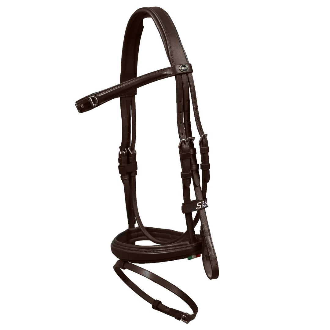 Horses Leder Trensezaun Snaffle Braun Full, Braun Full