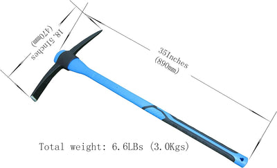 35Inches geschmiedete Heavy Duty Mattock Hacke, mächtige Mattock Pick 6.6LB