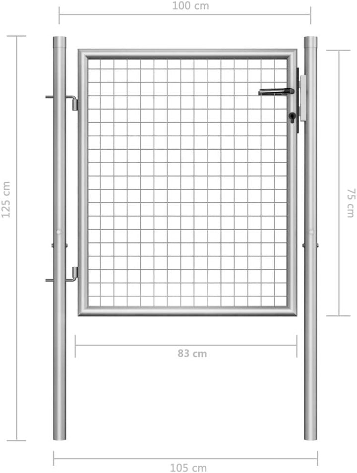 Willood Gartentor Gartentür Zauntor Gartenpforte Zauntür Hoftor Gartenzaun Pforte Metalltor Einzelto