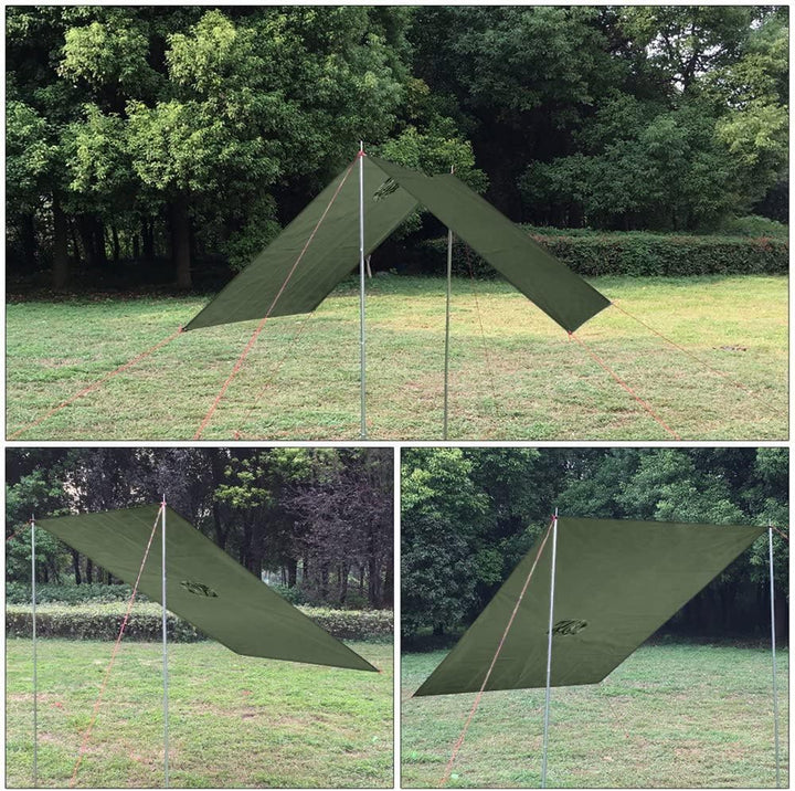 Azeekoom Regenjacke Regenponcho, Regenmantel Wasserdicht Unisex Camping Zelt Campingdecke 3 in 1 Mul