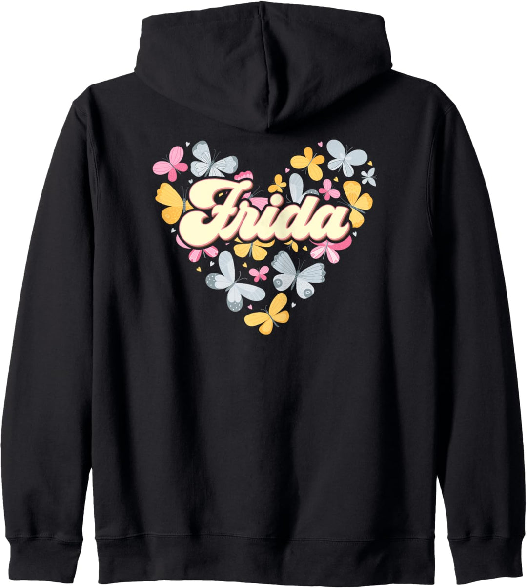 Frida Retro Vintage Schmetterling Vornamen Namen Kapuzenjacke