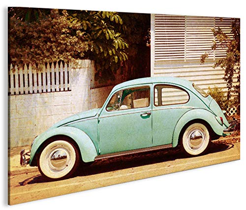 islandburner Bild Bilder auf Leinwand Käfer V3 Retro Style 1p XXL Poster Leinwandbild Wandbild Dekoa