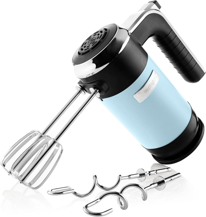 Westinghouse Retro Handmixer, 5 Geschwindigkeitsstufen + Turbofunktion, 2 Rührbesen, 2 Knethaken, LC