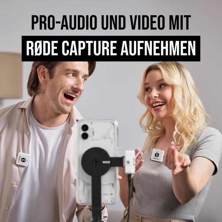 Rode Wireless ME Dual Mikrofon Funksystem Weiss + 2X Interview GO Handadapter + 2X keepdrum Fell-Win