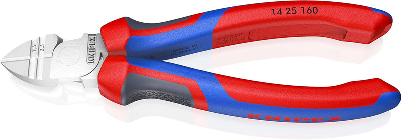 Knipex Abisolier-Seitenschneider verchromt, mit Mehrkomponenten-Hüllen 160 mm 14 25 160