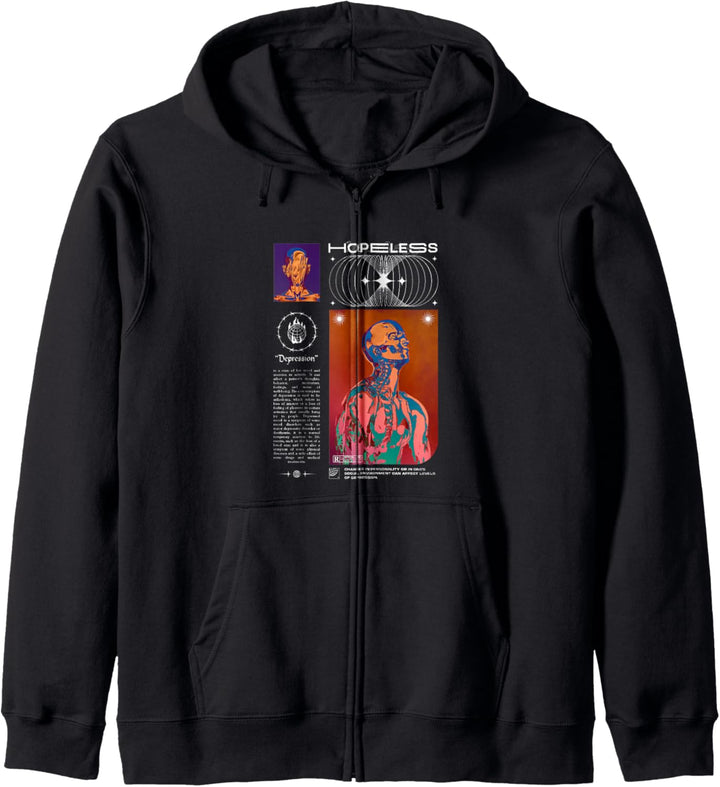 Hopeless - Sad Aesthetic Edgy Streetwear Kapuzenjacke