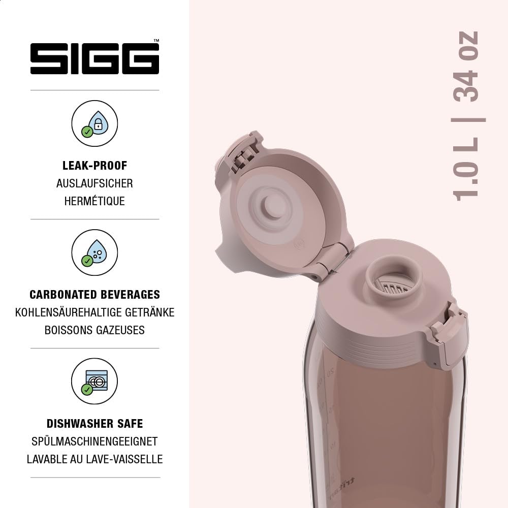 SIGG - Tritan Trinkflasche - Total Color ONE - Für Kohlensäurehaltige Getränke Geeignet - Spülmaschi