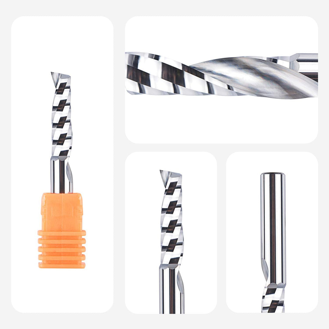 SpeTool 2 Stück Alu Fräser 8mm Schaft Einschneider VHM Fräser 32mm Schnittlänge Hartmetall Schaftfrä