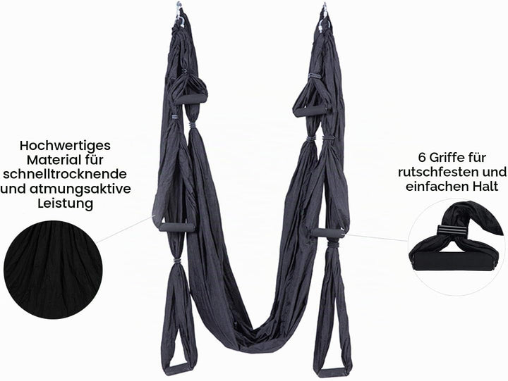 Yoga Hängematte Set Aerial,Aerial Yogatuch,Aerial Yoga Hammock Swing mit Tragetasche und Verlängerun