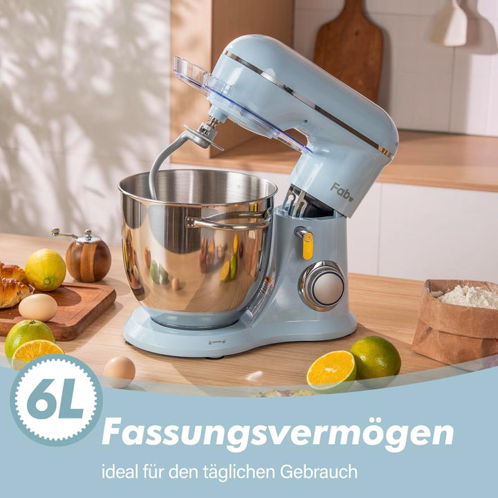 Fab-Serie 6L Küchenmaschine von Kitchen in the box, leistungsstarke Rührmaschine mit 1300W, 10 Gesch