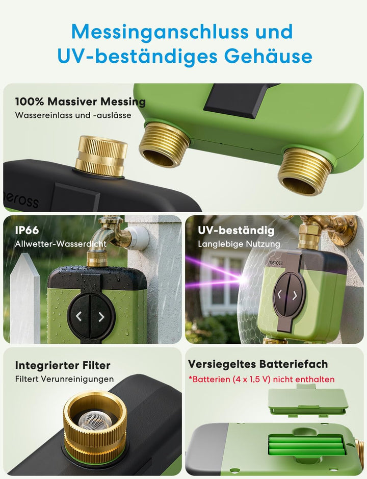 Meross Bewässerungscomputer WLAN 2 Ausgänge MST200 | Automatische Bewässerung & Aussen-Fernsteuerung