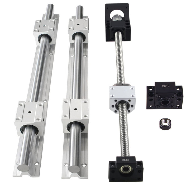 CNCYEAH Linearführung SBR16 400mm Linearschiene mit 4PCS Gleitblock + SFU1605 450mm Kugelumlaufspind