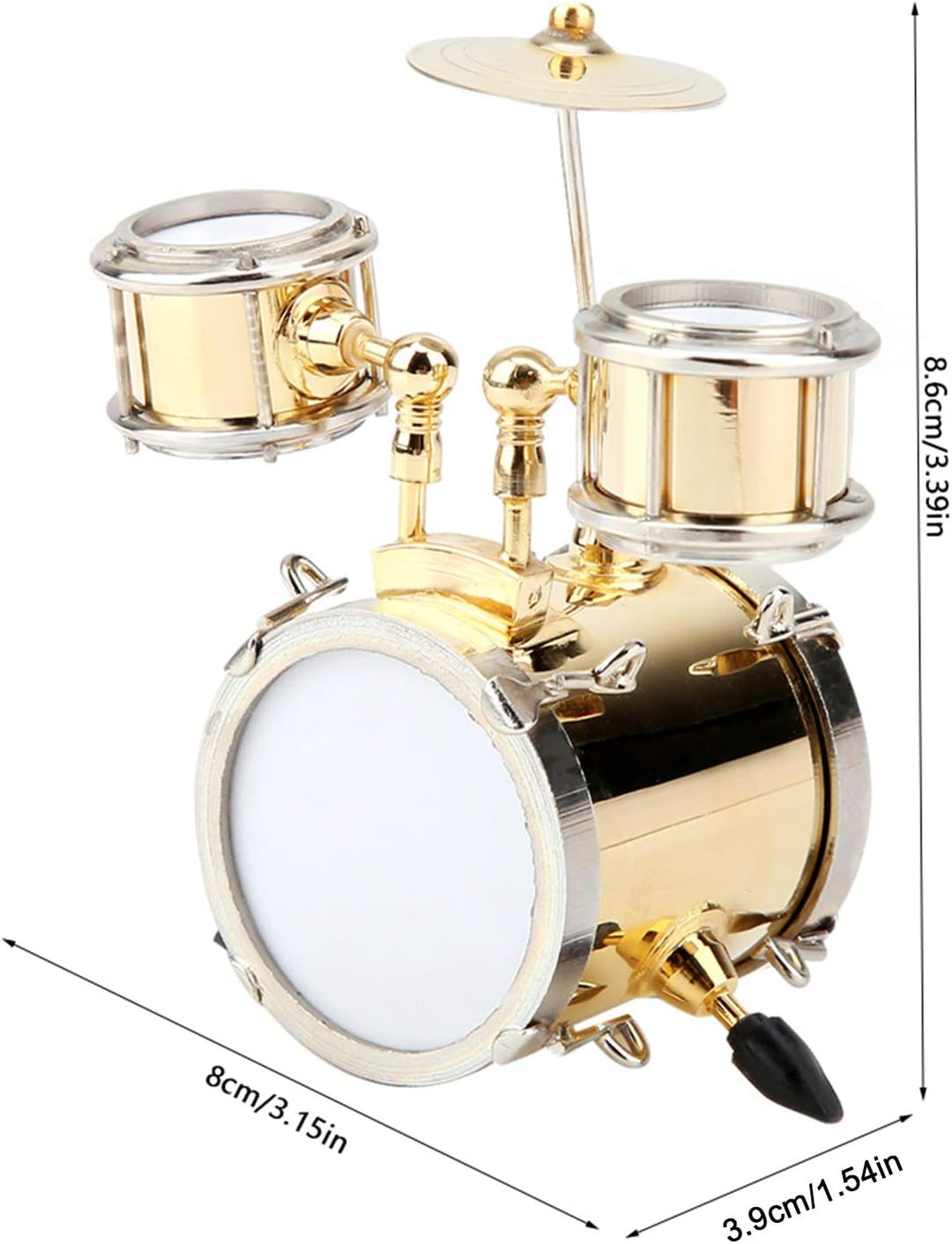 Miniatur-Musikinstrument-Modell, Nachbildung, Schlagzeug, Ornament, Schlagzeuger, Wohnkultur mit Box