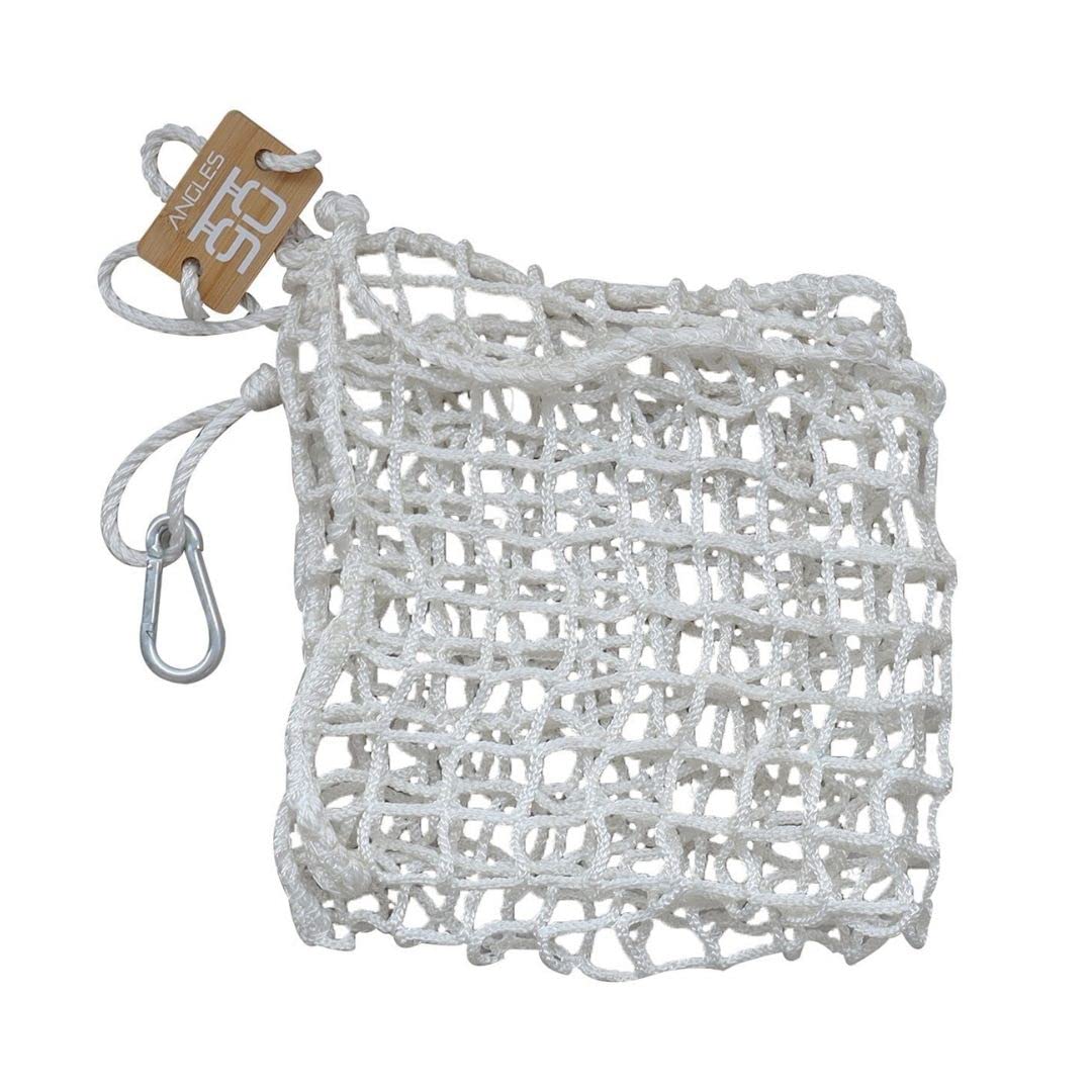 Angles90 Seilnetz für Gewichte - 48 x 48 cm, Weiss - Zum Klettern & Klettertraining - An Klimmzugsta