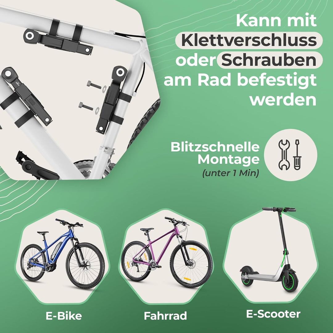 Faltschloss Fahrrad Diebstahlsicher [90cm] - Fahrradschloss hohe Sicherheit mit Halterung - Fahrrads