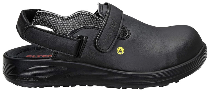 ELTEN Clog MICHEL black ESD SB, Damen und Herren, Textil, Stahlkappe, leicht, klassisch, Schwarz, Gr