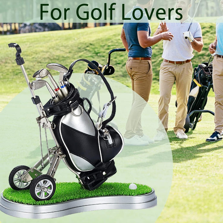 Jishi Golf-Stifthalter, Schreibtisch, Golf-Geschenke für Männer, einzigartige Neuheit, coole Büro-Sc