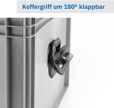 Transportkoffer mit Tragegriff | Kunststoffkoffer zum Lagern und Transportieren | Werkzeugkoffer (40