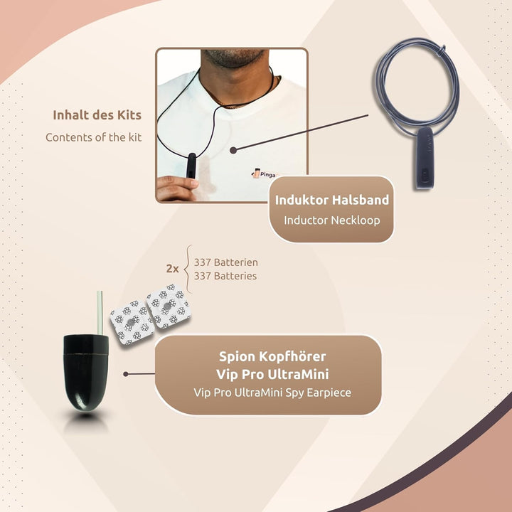 PingaOculto Spion Kopfhörer Bluetooth Prüfung Mini VIP Pro Unsichtbare Kopfhörer Handy mit Mikrofon