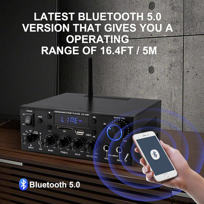 Mini Verstärker 60W+60W Digital Endverstärker Bluetooth Stereo Home Car Audio Verstärker USB SD FM M