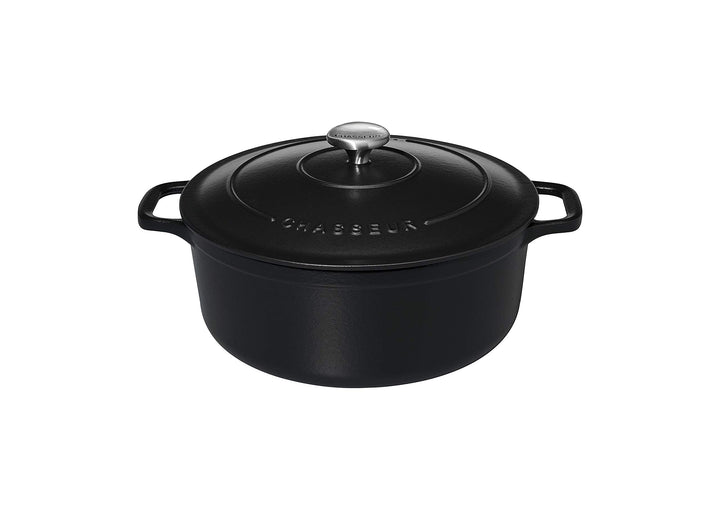 Chasseur - Gusseisen Bräter rund 26 cm - 5,2 L - Schwarz 4726 Schwarz Rund 5,2 L, Schwarz Rund 5,2 L