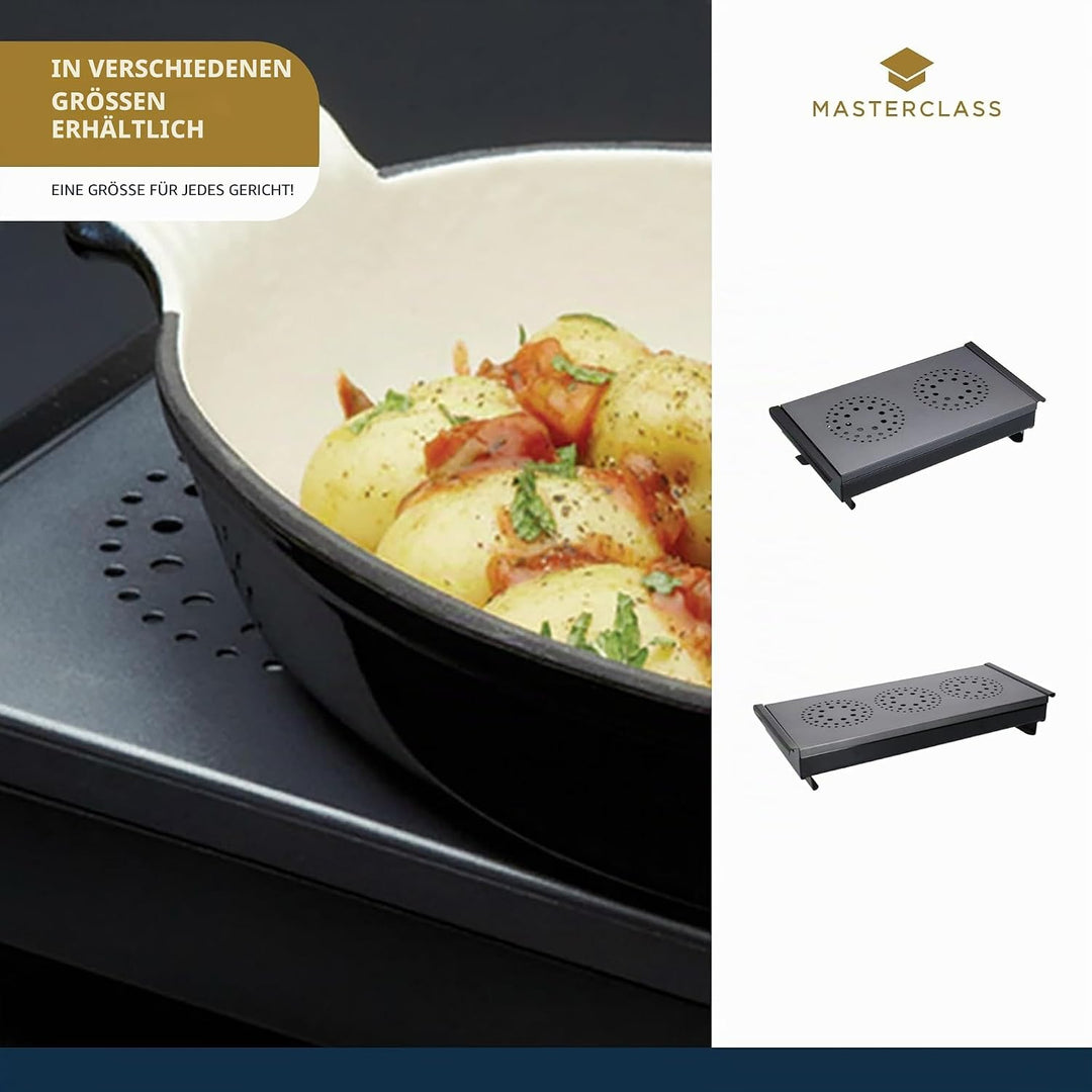 MASTERCLASS MCC2FWARM Master Class Professional Warmhalteplatte mit Teelichtern für Speisen oder Tel