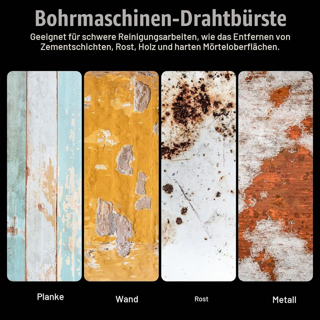 Schleifbürsten: 120 Körnung, 100mm Breite - 120mm Ø | Schleifwalze geeignet, Nylonbürste für Satinie