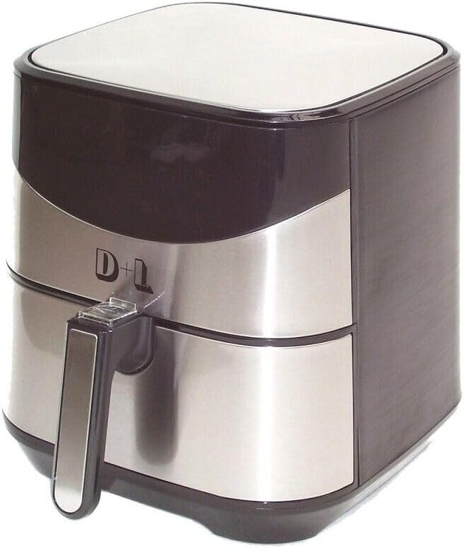 D&L XL Heissluftfritteuse 5L Air Fryer 1700W Heissluft Friteuse Grill Edelstahl 57030 AWZ