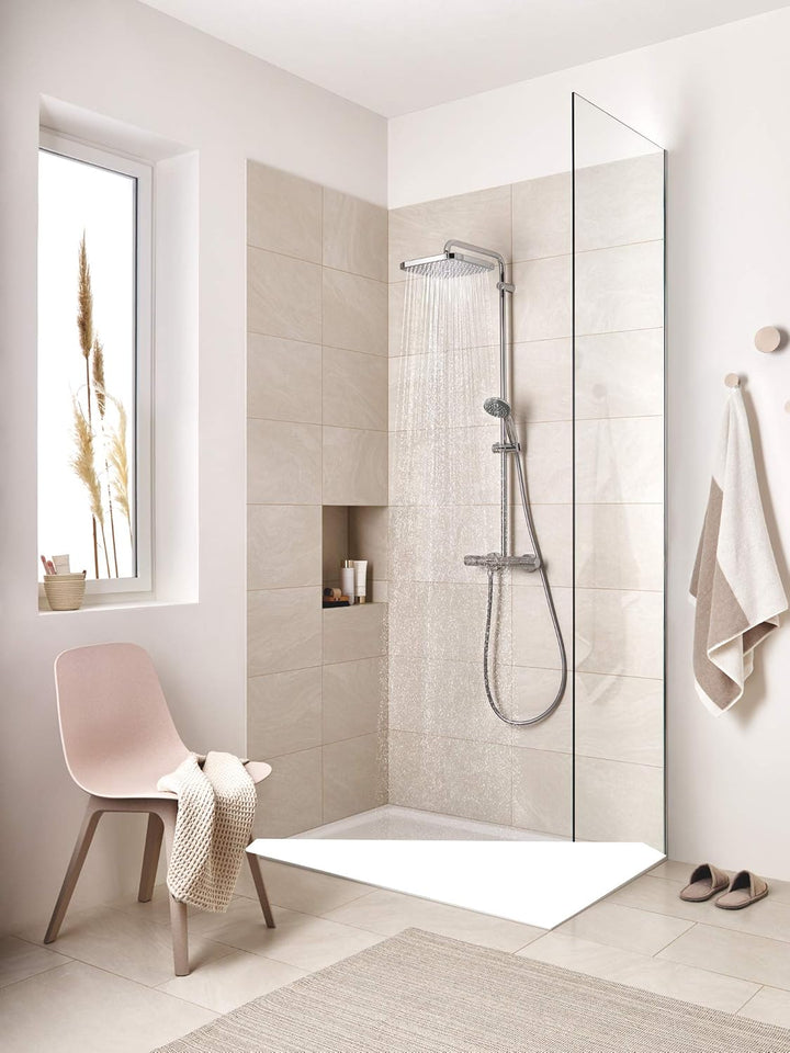 GROHE Vitalio Comfort 250 - Kopfbrause 1 Strahlart (9,5 l/min Durchflusskonstanthalter, Antikalk Sys