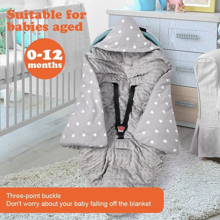 Einschlagdecke Und Strickmütze Set, Einschlagdecke Babyschale Decke Kinderwagen, universal Baby Baby
