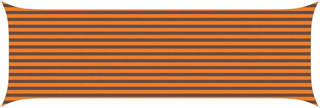 vidaXL Sonnensegel Orange und Braun 6 x 2 m 100% Polyester Oxford, Outdoor Schatten, UV-beständig, r