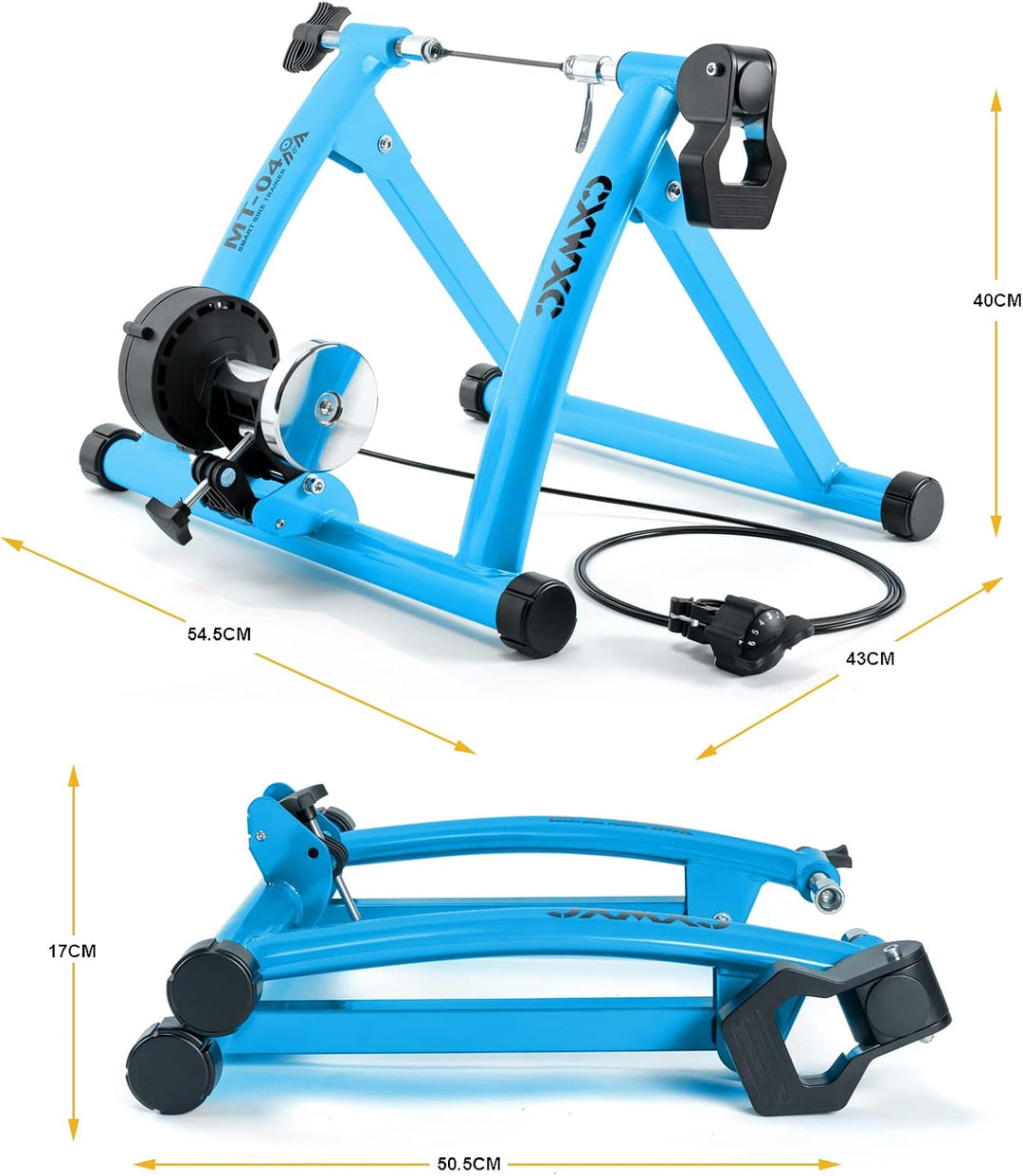 CXWXC Fahrrad Rollentrainer Indoor für 26-29 Zoll Reifen Rennrad Rollentrainer Klappbarer Fahrradrol