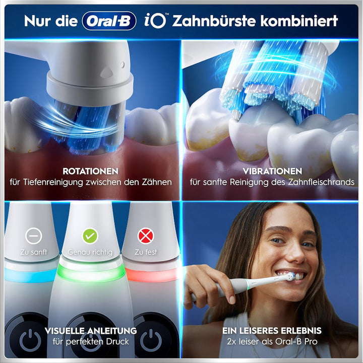 Oral-B iO Series 6 Elektrische Zahnbürste/Electric Toothbrush, 2 Aufsteckbürsten, 5 Putzmodi für Zah