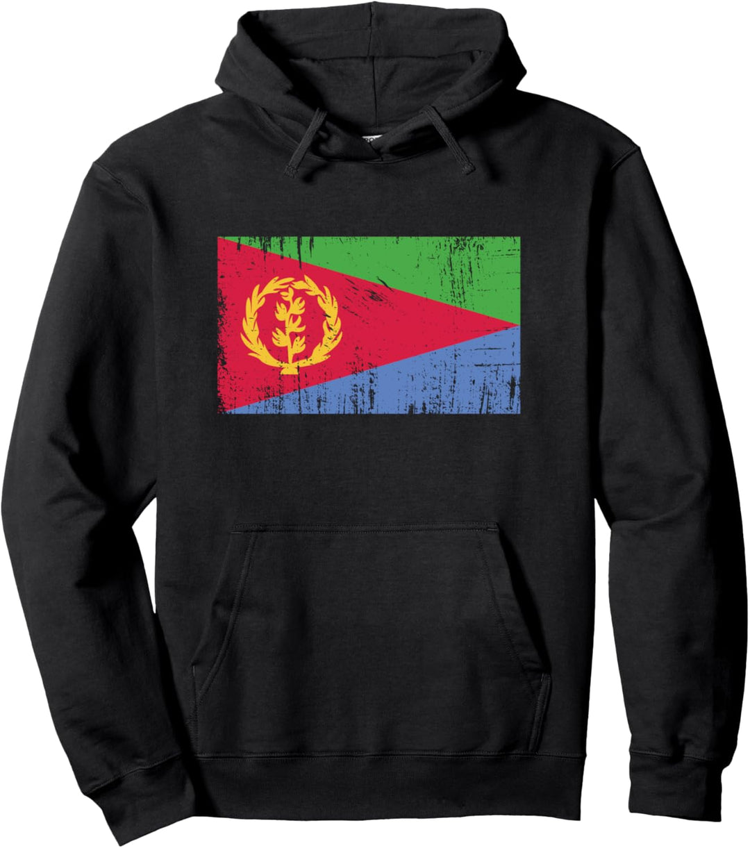 Eritrea Flagge-Fahne Geschenk Fussball-Fan Sport Pullover Hoodie