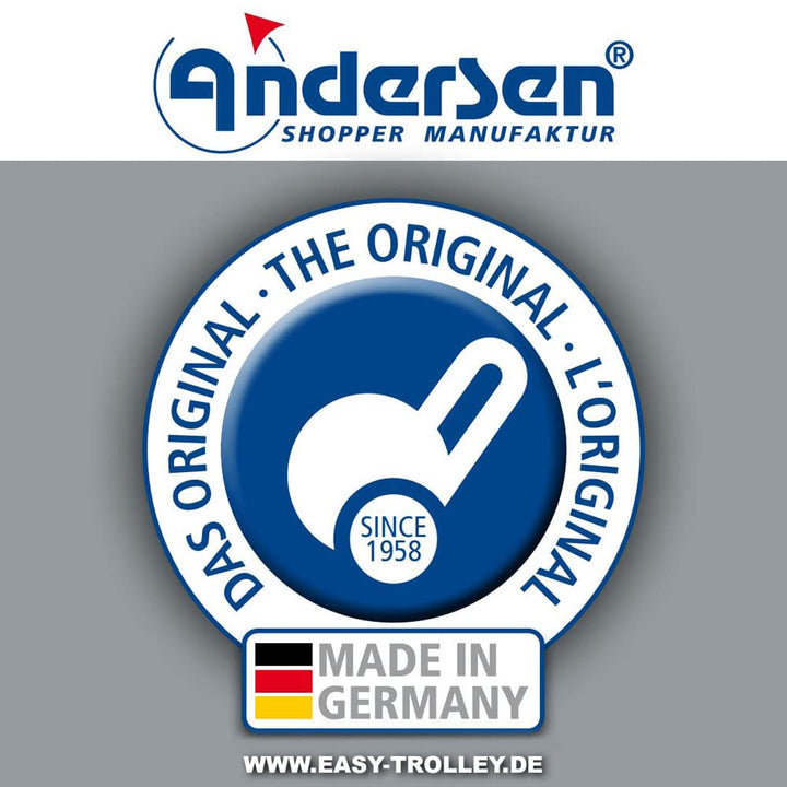 Andersen Shopper Royal mit 3-Speichenrad Alu klappbar mit 3-Speichen Rad Ø 25 cm und 41 Liter Tasche