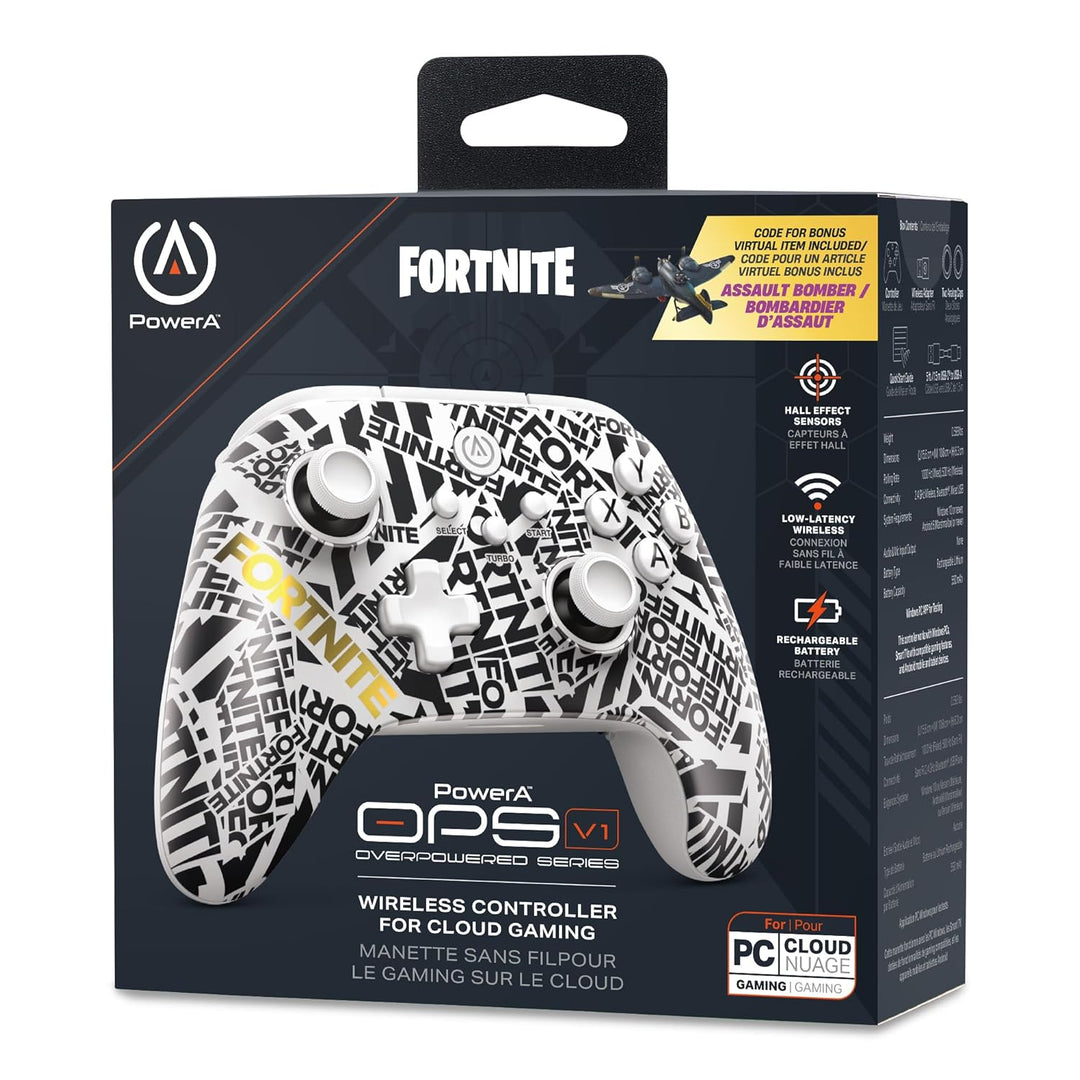 PowerA OPS v1 Wireless Controller for Cloud Gaming - Fortnite Edition, gamepad, wired video game con