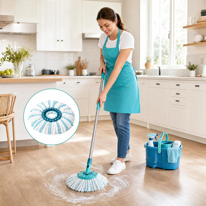 5 Stück Mikrofaser Wischmop Ersatzbezug geeignet für Leifheit Clean Twist Disc Mop Micro Set/Clean T