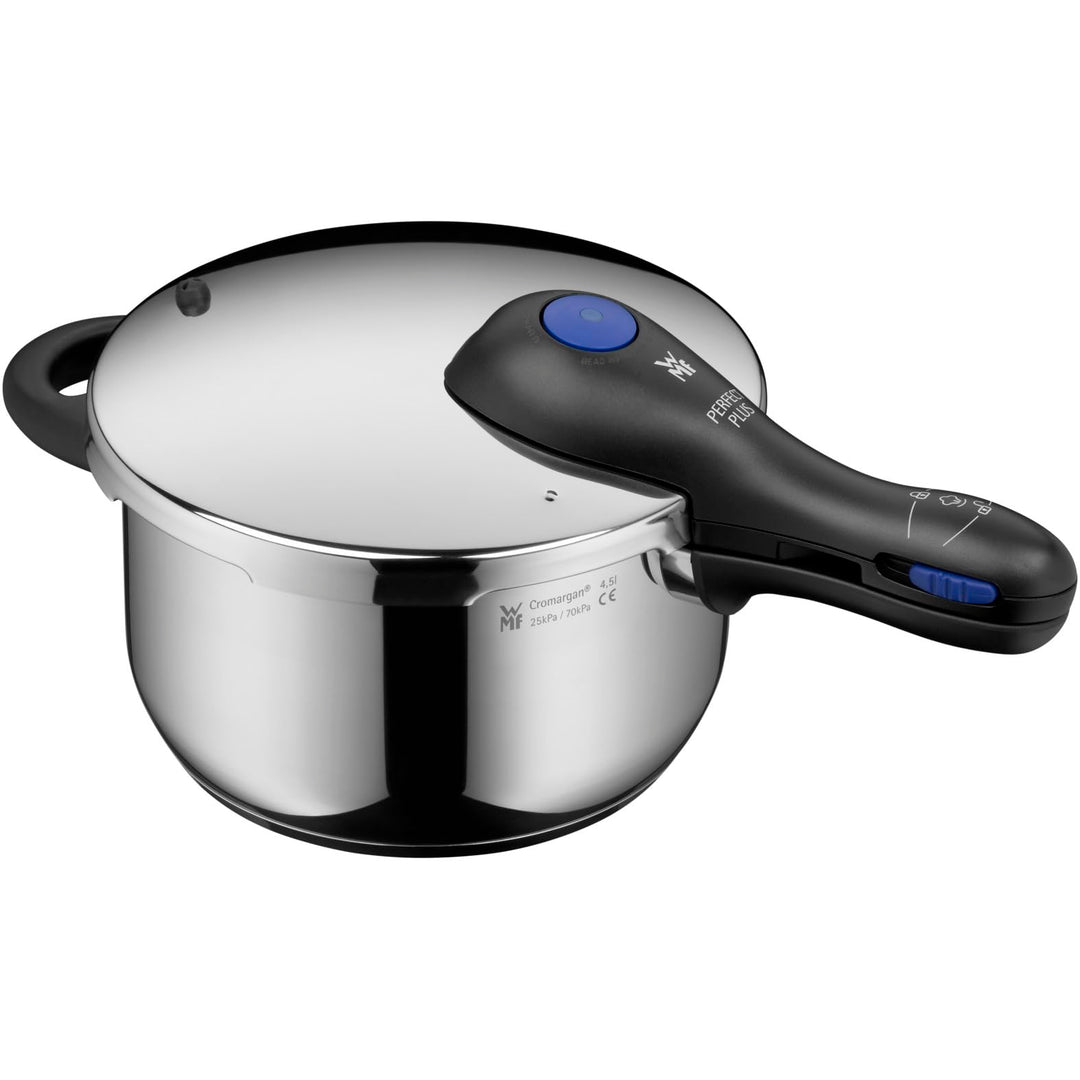 WMF Perfect Plus One Pot Schnellkochtopf Induktion 4,5l, Dampfkochtopf mit Flammschutz, grosses Koch