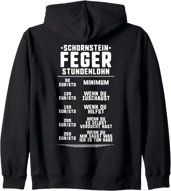 Stundenlohn Schornsteinfeger Kapuzenjacke