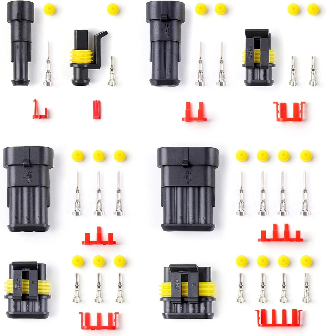 352 Stücke Wasserdichte KFZ Kabel Stecker Kit, 1/2/3/4 Pin Auto Stecker, schnelle und sichere elektr