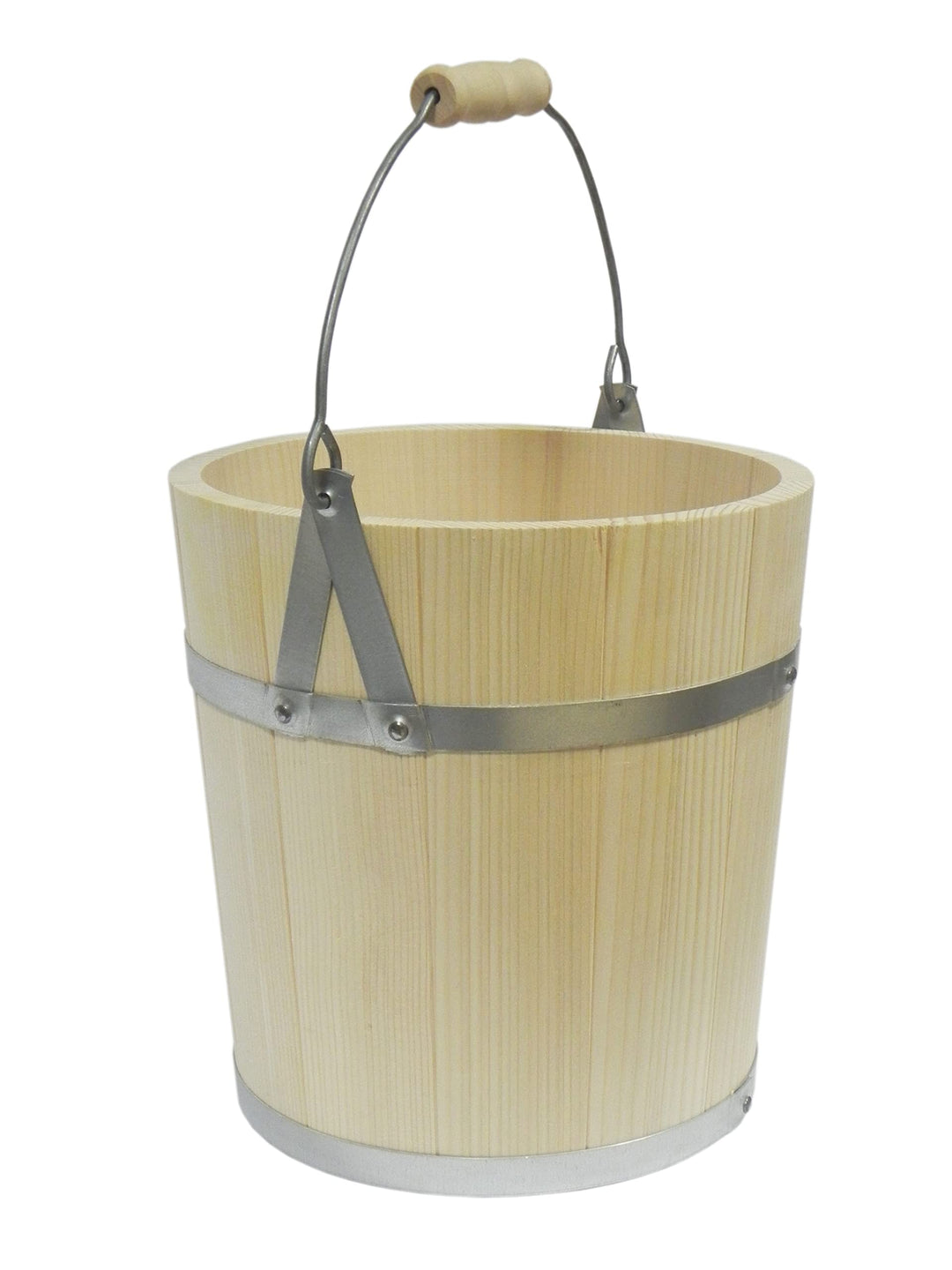 Holzeimer mit Metallgriff 12 Liter