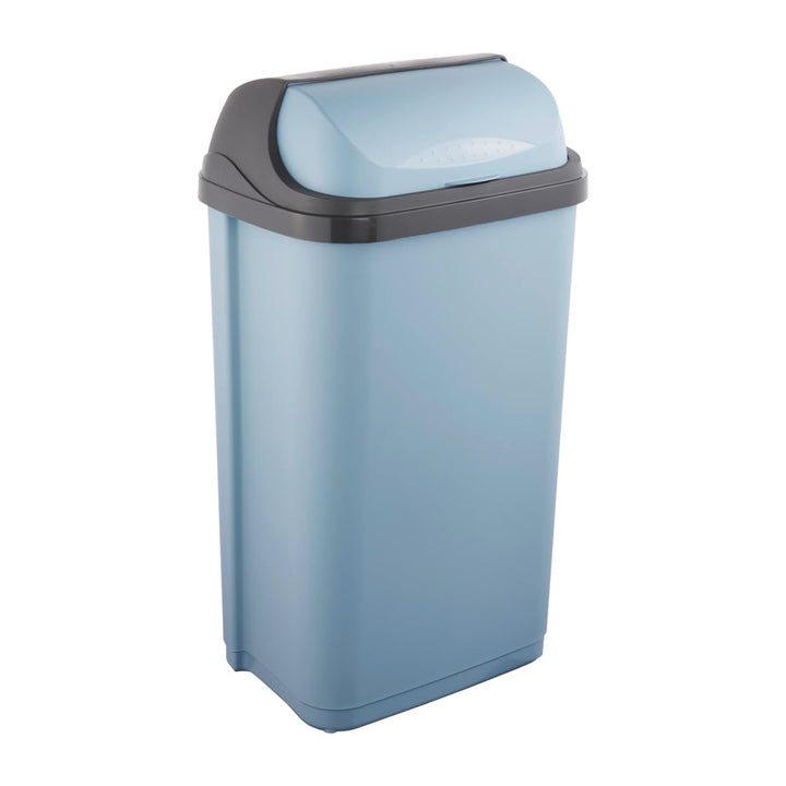 keeeper Abfallbehälter mit Rolldeckel, 50 l, 39 x 29,5 x 67,5 cm, Rasmus, Blau (Nordic Blue) Nordic
