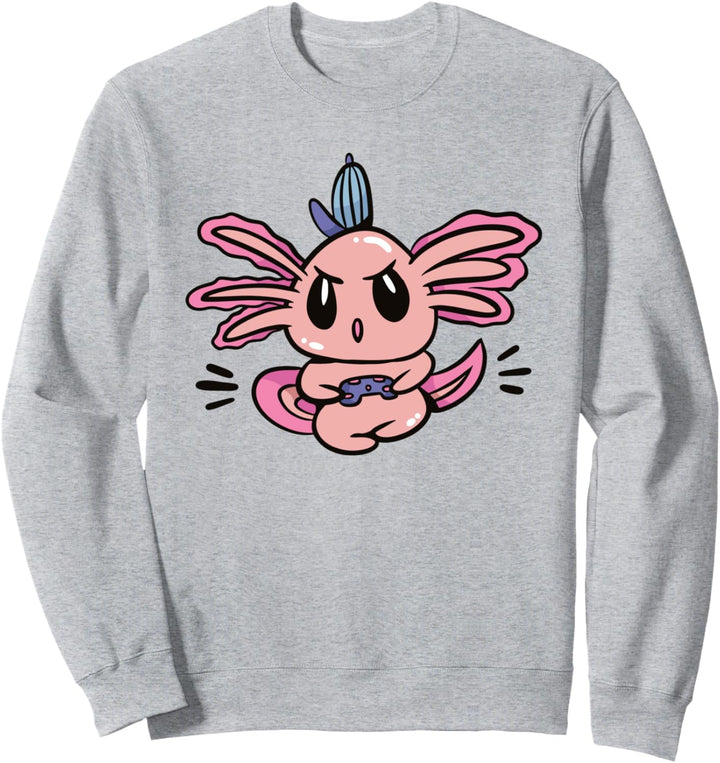 Gamer Axolotl Gaming Süsse Amphibien Sweatshirt