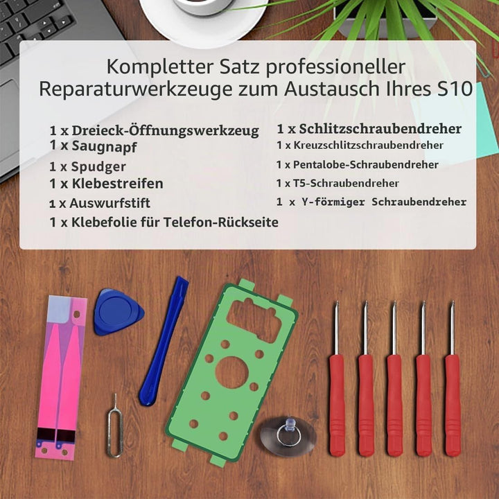 [3400mAh] Akku für Samsung Galaxy S10, Verbesserter 0-Zyklen-Akku EB-BG973ABU Ersatz für Samsung Gal