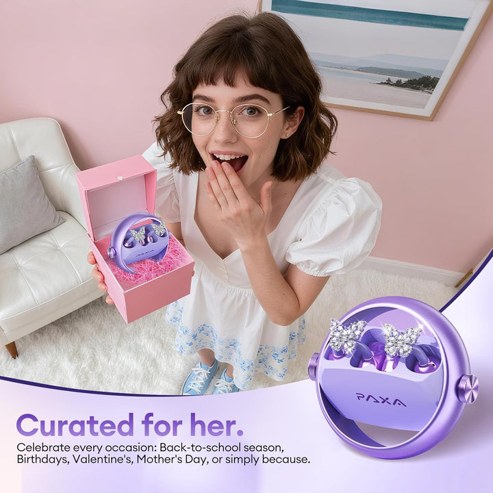 PAXA 3-in-1-Ohrringe Open Ear Kopfhörer, Stylische Modische Open Ear Kabellose Clip kopfhörer In Ear