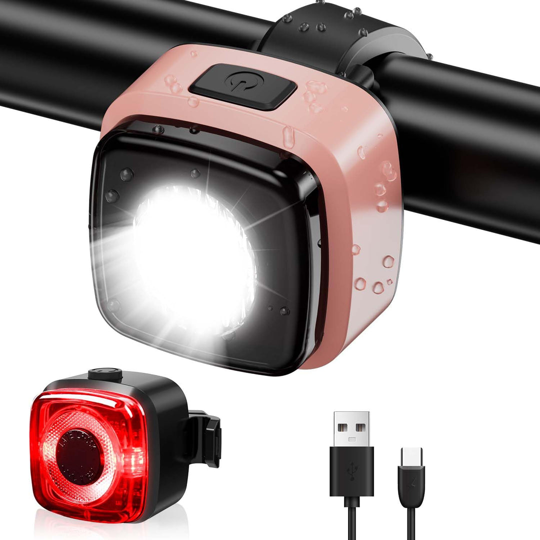 Antimi Fahrradleuchten-Set, StVZO-zugelassen Beleuchtungsset Led IPX5 Frontlicht + Rücklicht Fahrrad