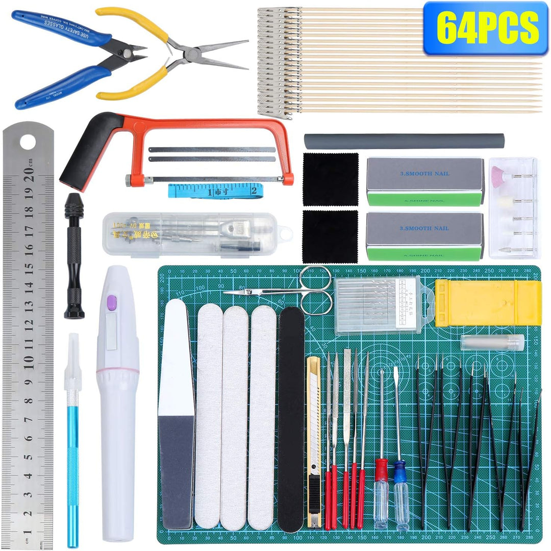 WiMas 64 STÜCKE Gundam Modellierer Basic Tools, Gundam Modeler Grundwerkzeuge, Modellierer für Grund