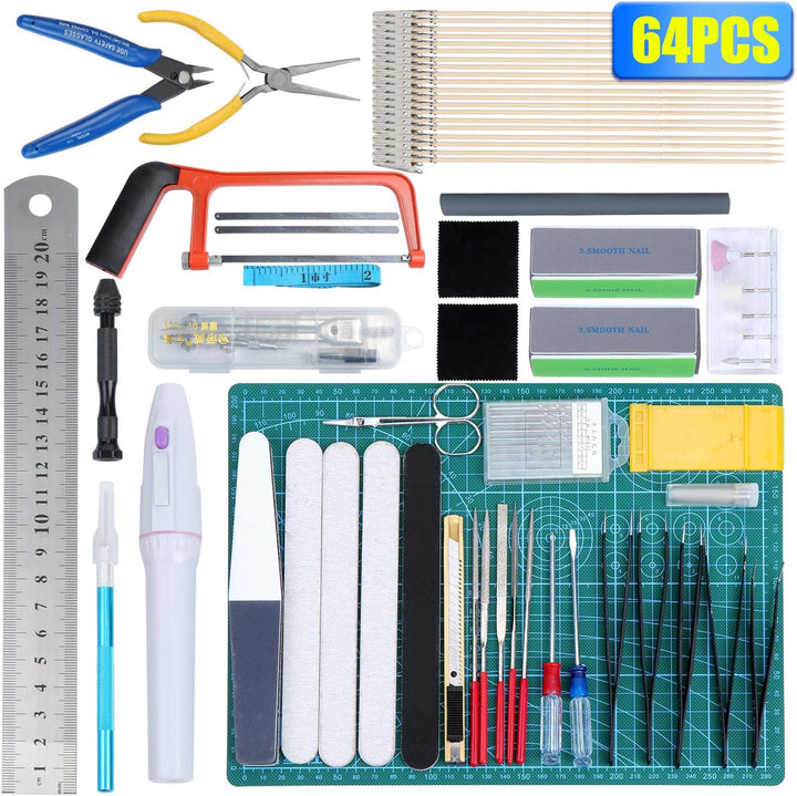 WiMas 64 STÜCKE Gundam Modellierer Basic Tools, Gundam Modeler Grundwerkzeuge, Modellierer für Grund