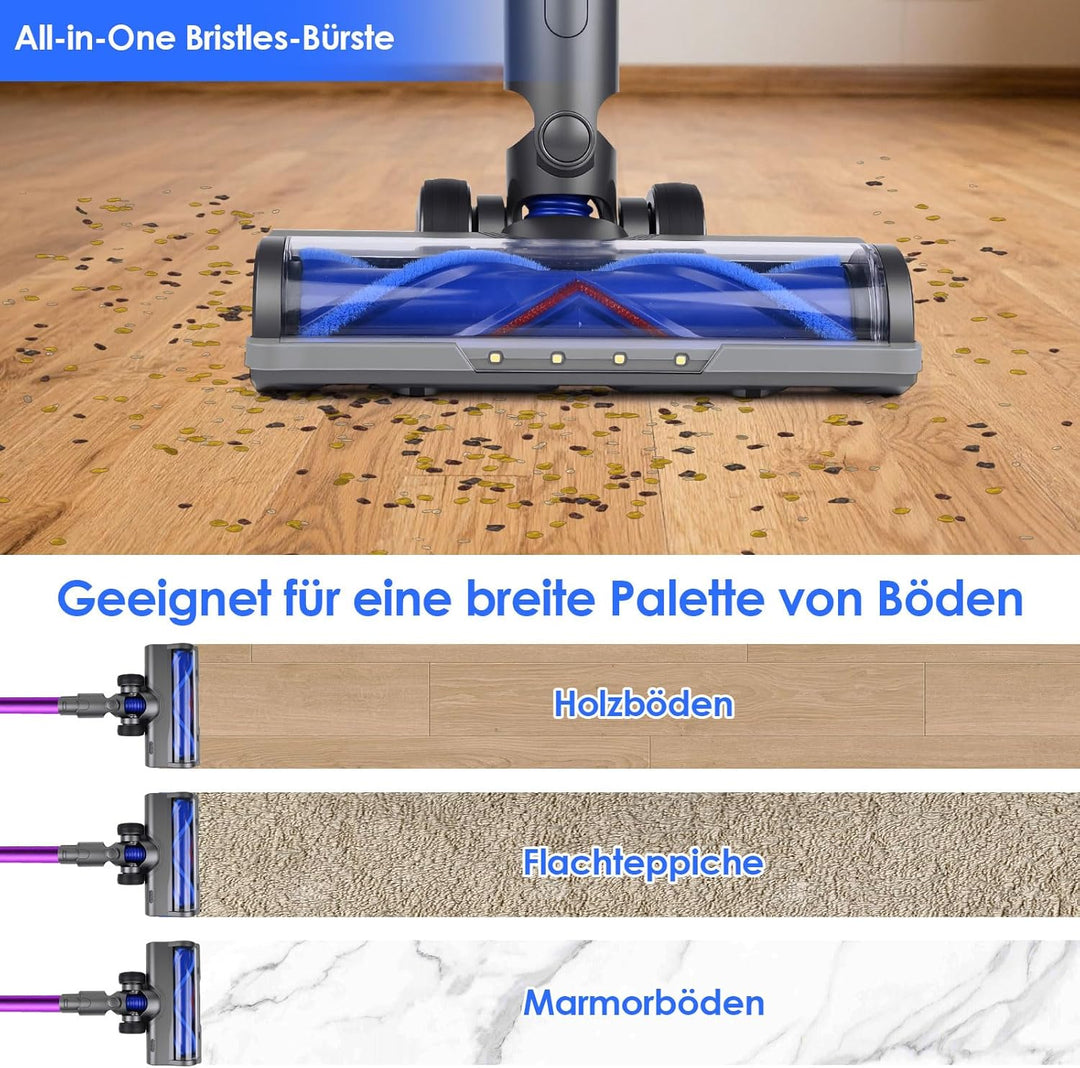 Elektrische Bürste kompatibel für Dyson V6 DC59 DC61 DC62 DC74, Hartboden-Aufsatz mit LED-Licht, Tur